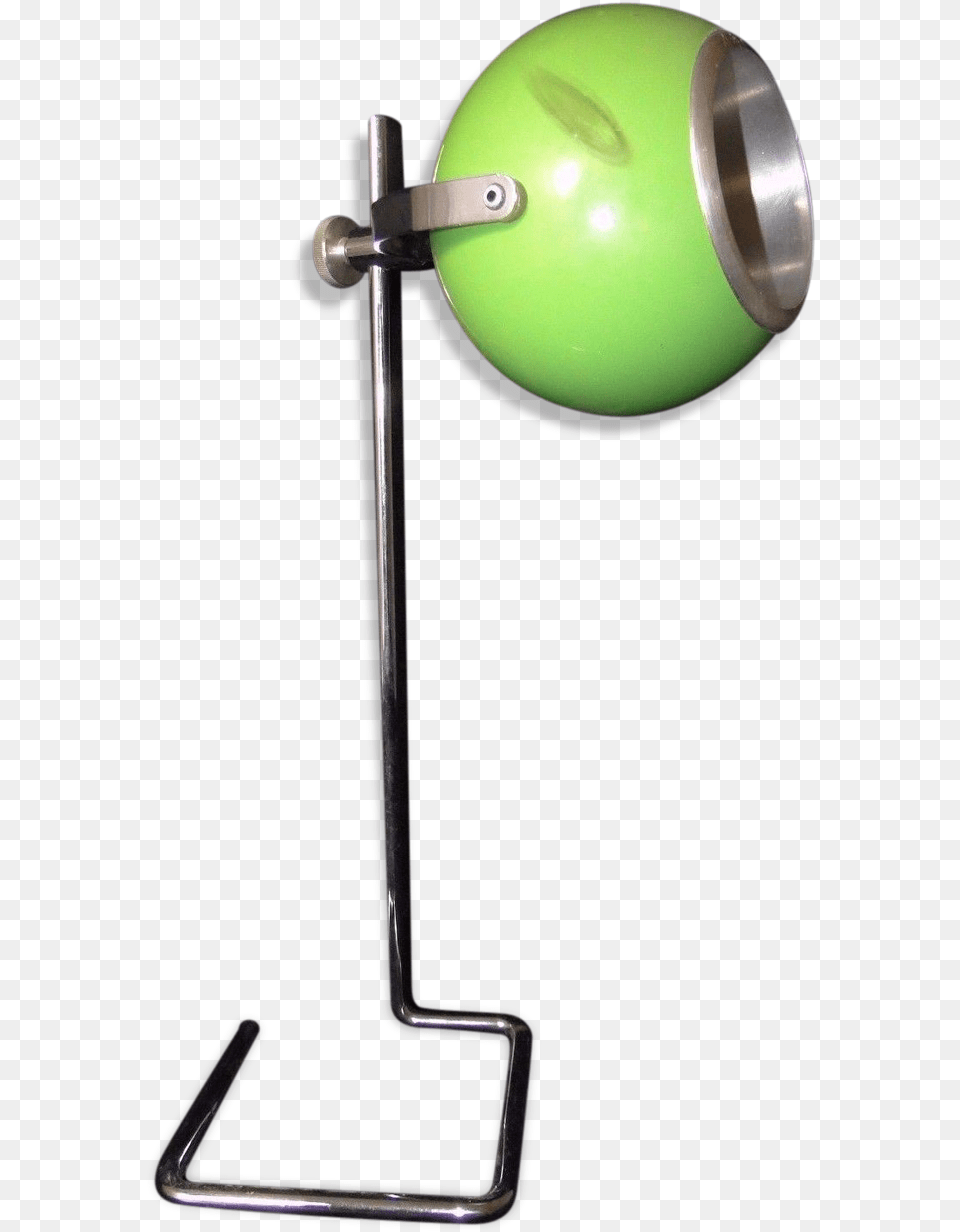 Lamp In Chrome Metal Ball Green Vintage Fruit, Lighting, Furniture Png Image