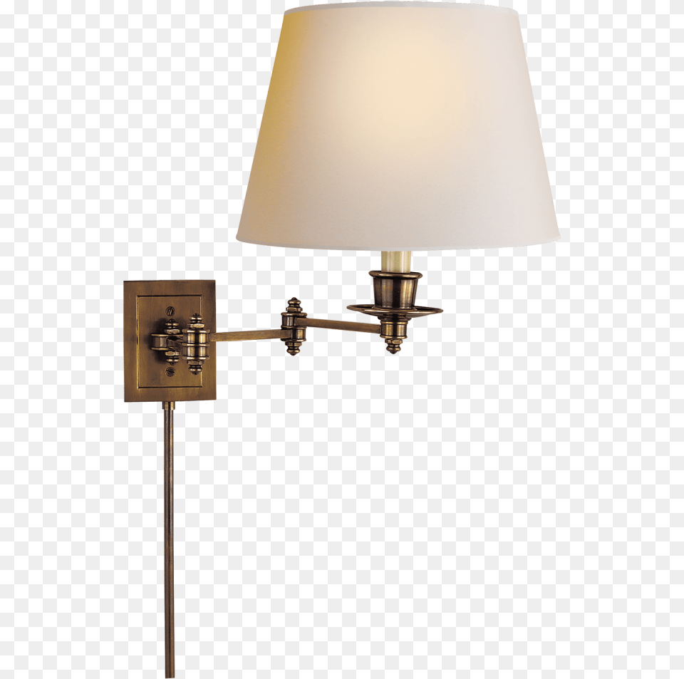 Lamp Lighting Swing Arm Wall Lamp Mounted Mount Gold Visual Comfort S2000hab Np Studio Swing Arm Lightswall, Lampshade Free Transparent Png