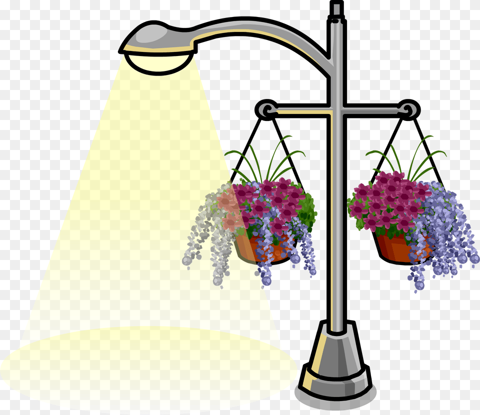 Lamp Post Id 867 Sprite 002 Download Clipart Street Light, Lighting, Plant, Potted Plant, Lampshade Free Png