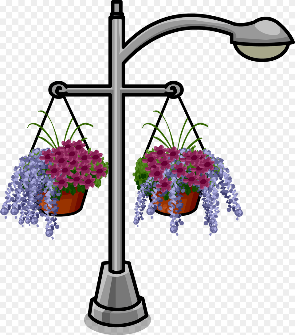 Lamp Post Id 867 Sprite 003 Lamppost Sprites Full Size Street Light, Plant, Potted Plant, Flower, Flower Arrangement Free Png Download