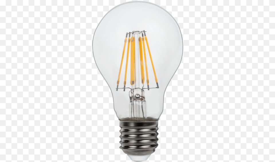 Lampa A60 Filament 7w E27 2700k Compact Fluorescent Lamp, Light, Lightbulb Free Png
