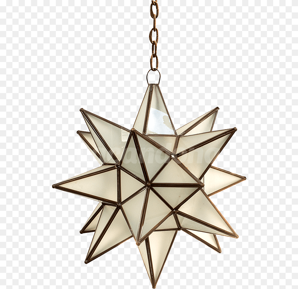 Lampara Estrella De Cristal Moravian Star Lantern Glass Pattern, Chandelier, Lamp, Star Symbol, Symbol Png Image