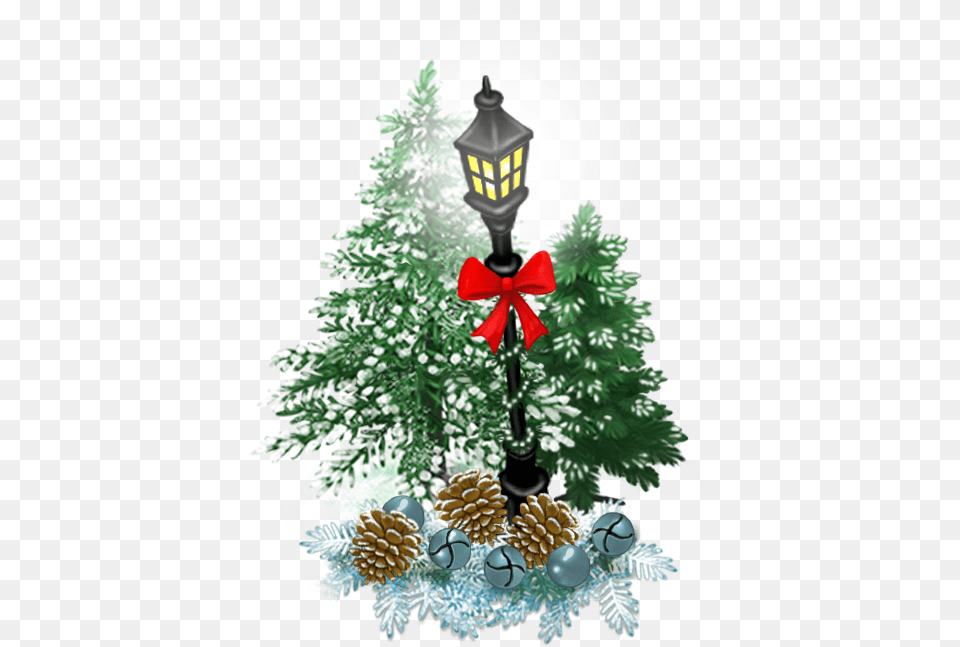 Lamppost Christmas Tree, Plant, Chandelier, Lamp, Christmas Decorations Free Transparent Png