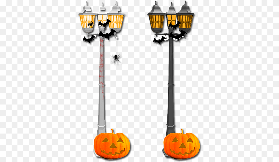 Lamppumpkin Halloween Street Lamp Decor, Lamp Post Free Transparent Png
