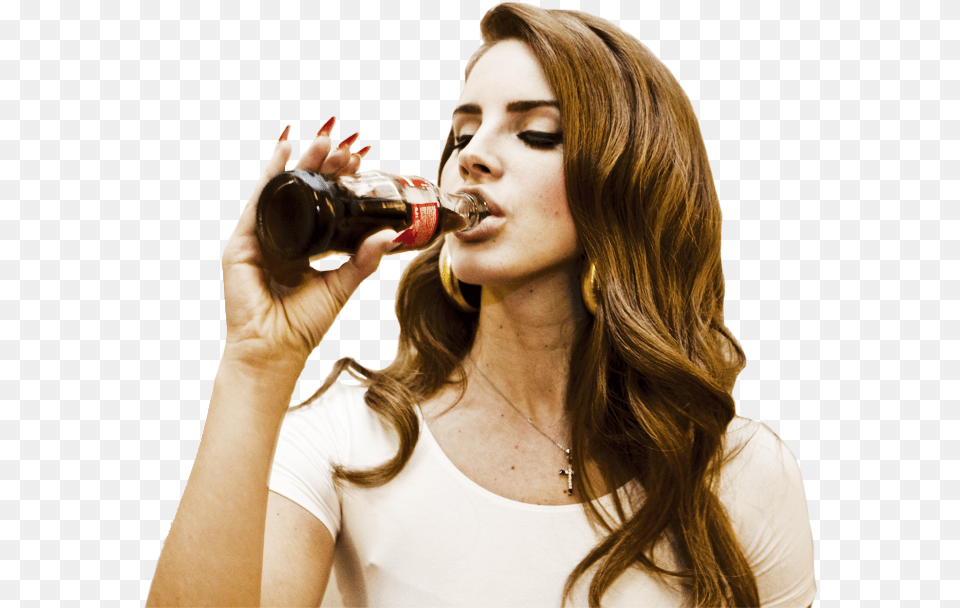 Lana Lana Del Rey Drinking Coca Cola, Beverage, Woman, Adult, Person Free Transparent Png