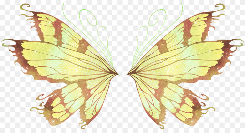 Lana Mythix Wings By Colorfullwinx Yellow Fairy Wings, Leaf, Plant, Person, Animal Free Png Download