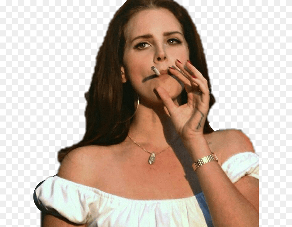 Lanadelrey Tumblr Alternative Smoke Cigarette Transparent Lana Del Rey, Face, Head, Person, Adult Png Image