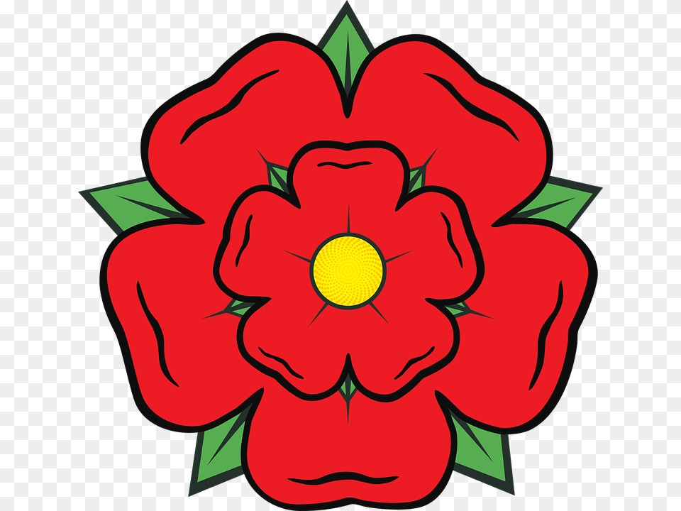 Lancashire Rose County England Heraldic Heraldry Red Rose Of Lancashire, Plant, Flower, Pattern, Art Free Transparent Png