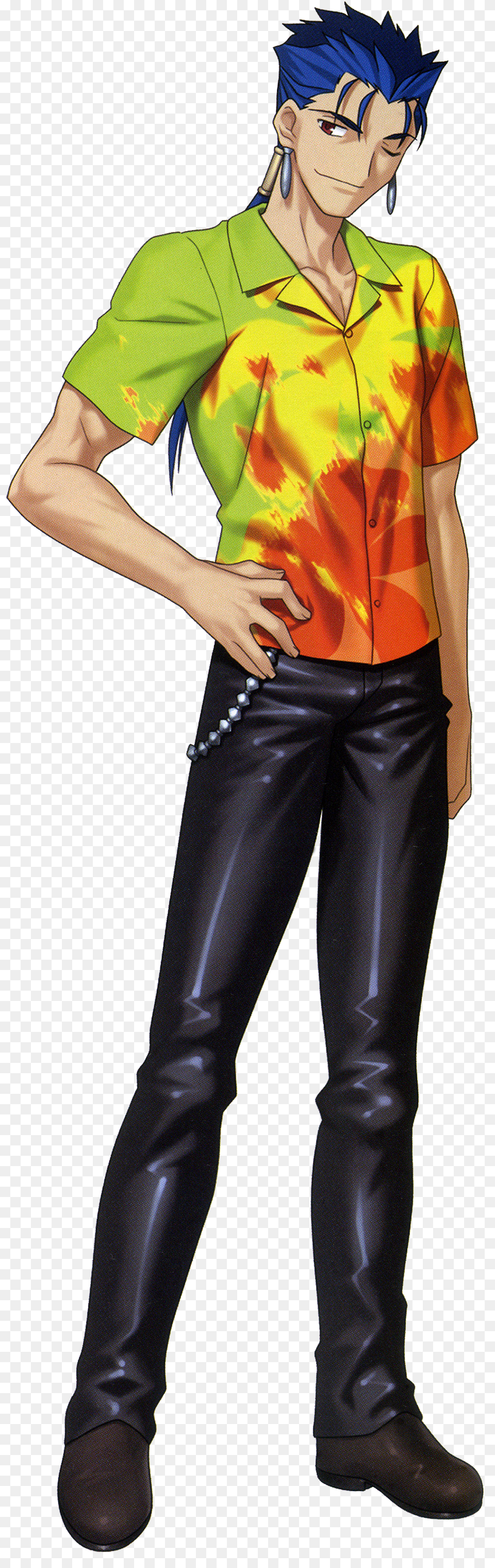 Lancer Casual Fate Stay Night Lancer Shirt, Adult, Person, Pants, Clothing Free Transparent Png