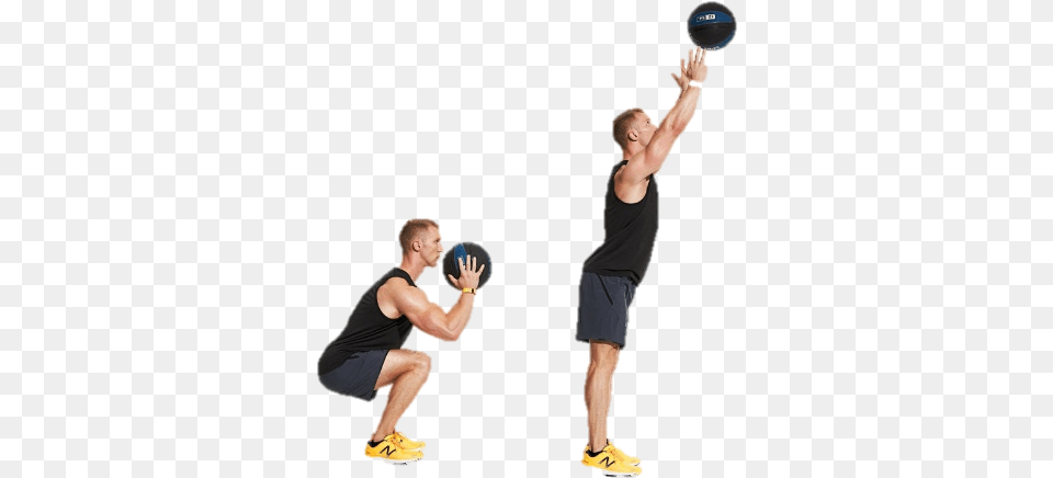 Lancer Du Ballon Wall Ball, Working Out, Squat, Sport, Person Png Image