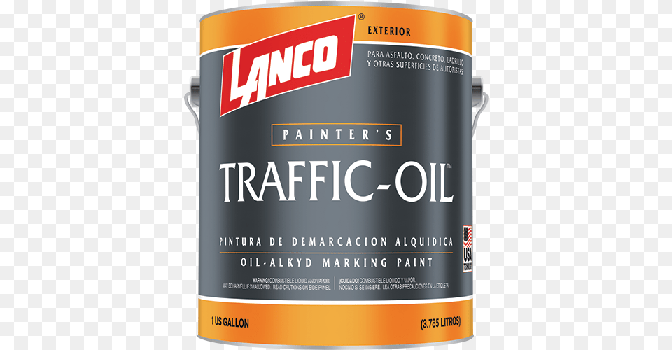 Lanco Super Traffic 1 Gal Yellow Paint, Paint Container, Can, Tin Free Transparent Png