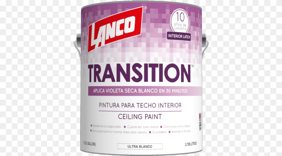 Lanco Transition Ceiling Paint Is An Acrylic Flat Lanco Ultra Durex Acrylic Waterborne Enamel 1 Qt White, Paint Container, Business Card, Paper, Text Free Transparent Png