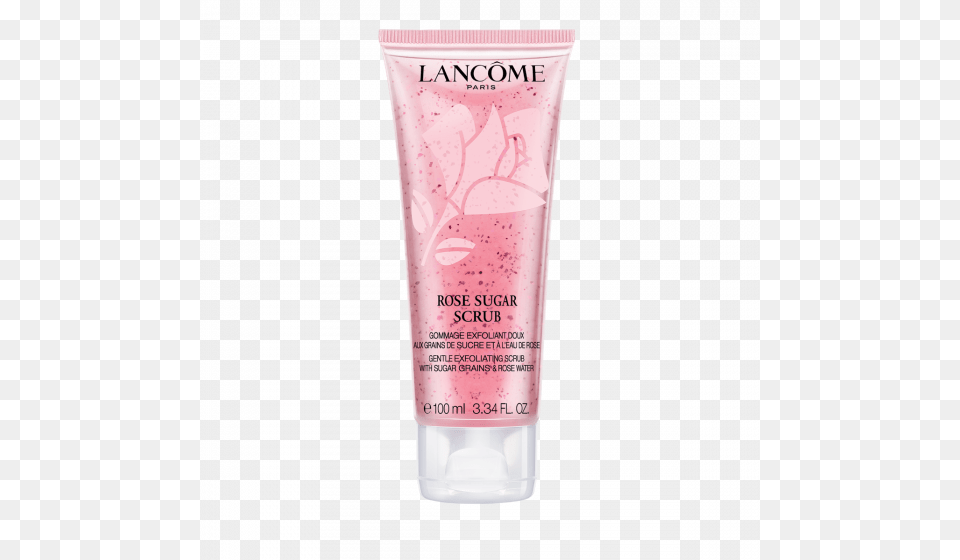 Lancome Rose Sugar Scrub, Bottle, Lotion, Cosmetics Free Png Download