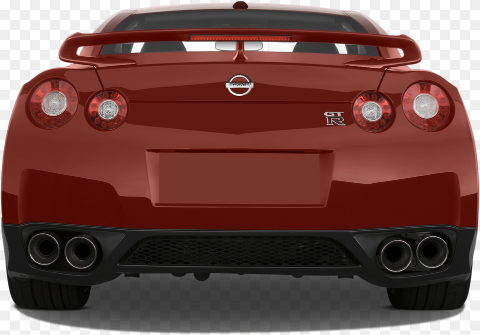 Land Carautomotive Designnissan Gt Rredbumperexhaust Nissan Gtr Back View, Bumper, Car, Coupe, License Plate Png