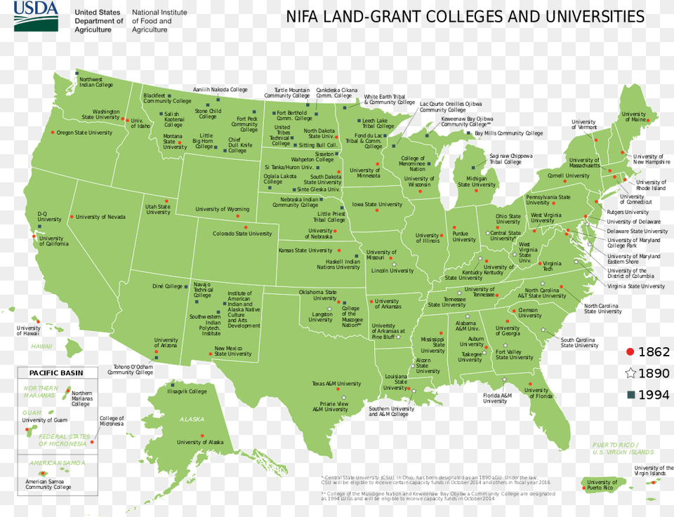 Land Grant Colleges Map, Chart, Plot, Atlas, Diagram Png