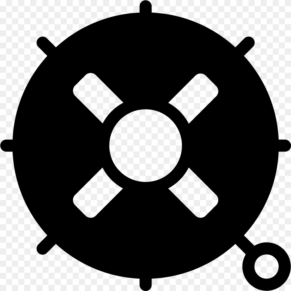 Land Mine Filled Icon Black Circle, Gray Png