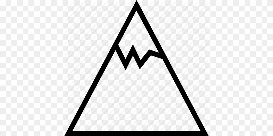 Land Mountain Nature Peak Snow Icon, Triangle Png Image
