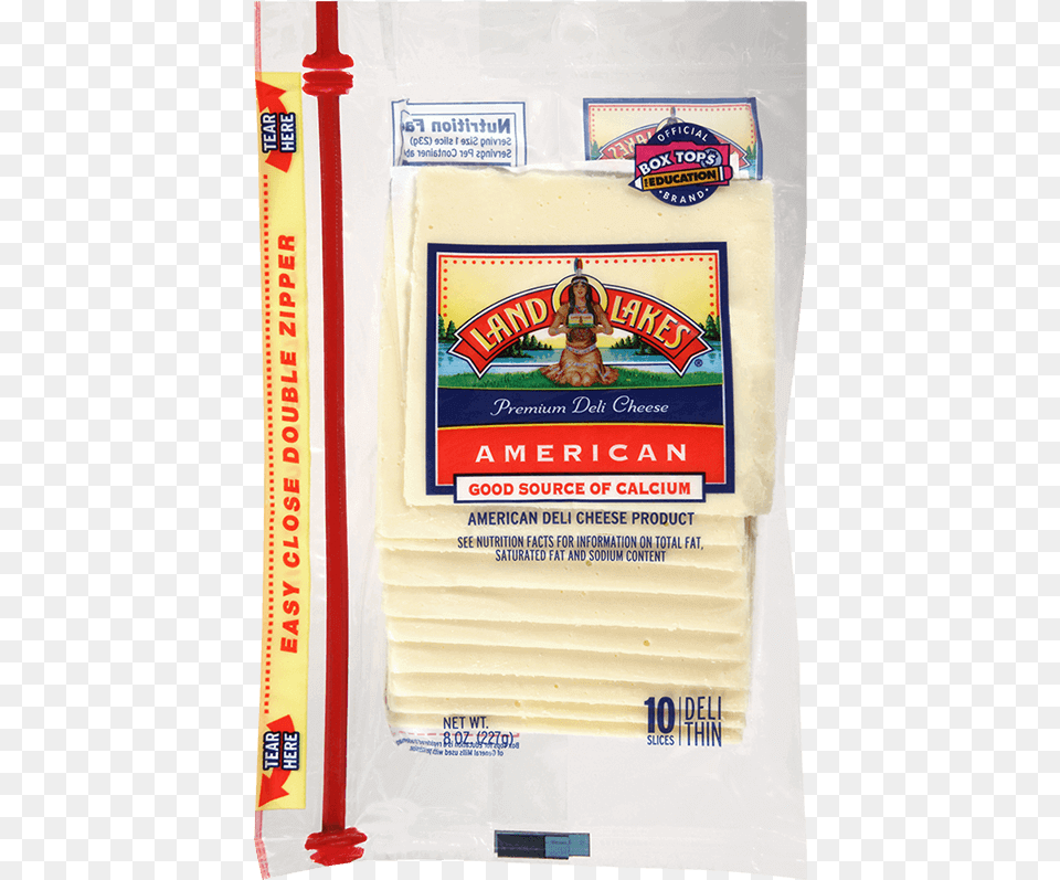 Land O Lakes White American Cheese Nutrition Label, Food, Person Free Png Download