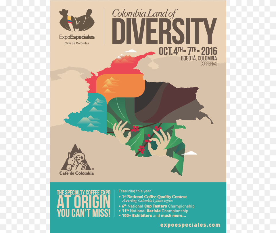 Land Of Diversity Colombia, Advertisement, Poster, Person, Face Free Transparent Png