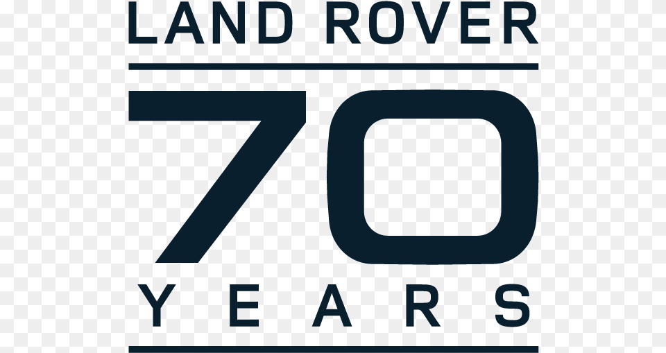 Land Rover 70th Logo Slateblue Pms C Print 01 Land Rover 70 Years, License Plate, Transportation, Vehicle, Text Png Image