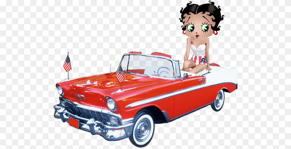 Land Vehicleclassic Carautomotive Designchevrolet Betty Boop In Car, Transportation, Vehicle, Person, Machine Free Png