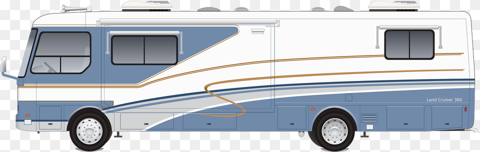 Land Yacht Motorhome Clipart, Transportation, Van, Vehicle, Caravan Free Transparent Png