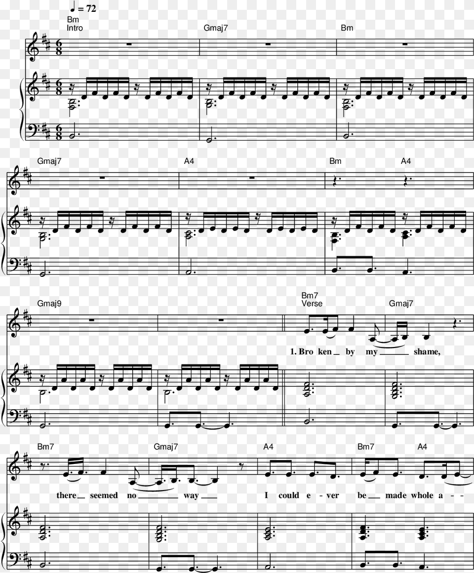 Landing First Man Sheet Music, Gray Png