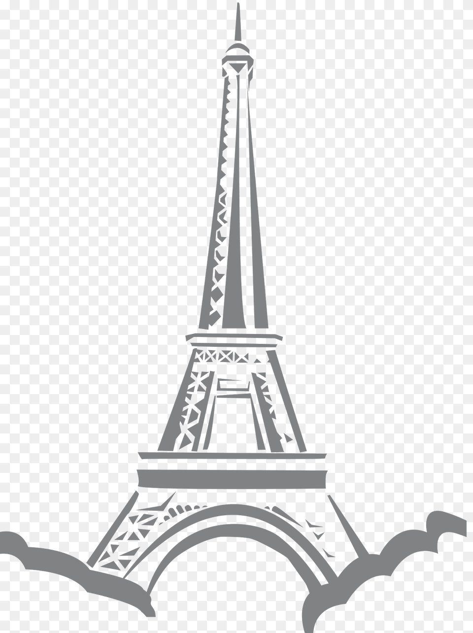 Landmark In City Of Paris Grey Eiffel Tower Clipart, Architecture, Building, Spire Free Transparent Png