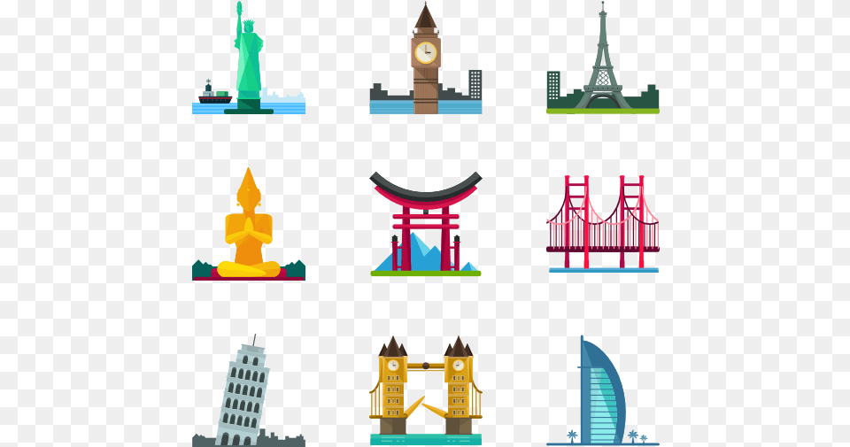 Landmarks Landmarks Icon, Architecture, Building, Clock Tower, Tower Png