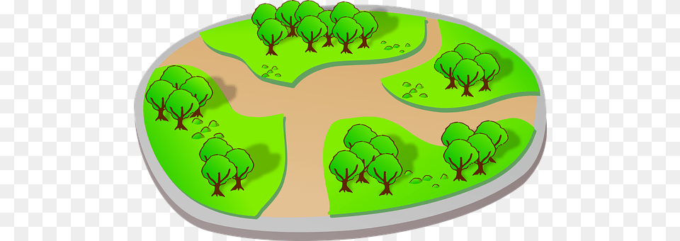 Landscape Birthday Cake, Cake, Cream, Dessert Free Png Download