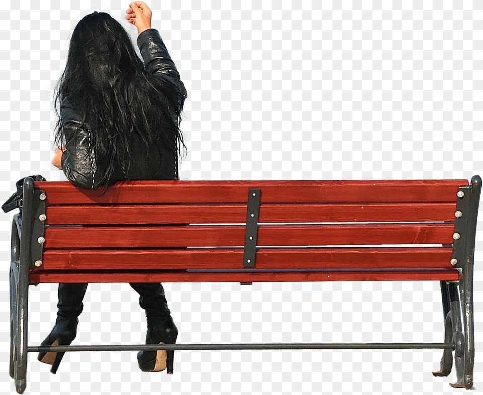Landscape Architecture Photomontage Sitting On A Bench, Furniture, Person, Adult, Female Free Transparent Png