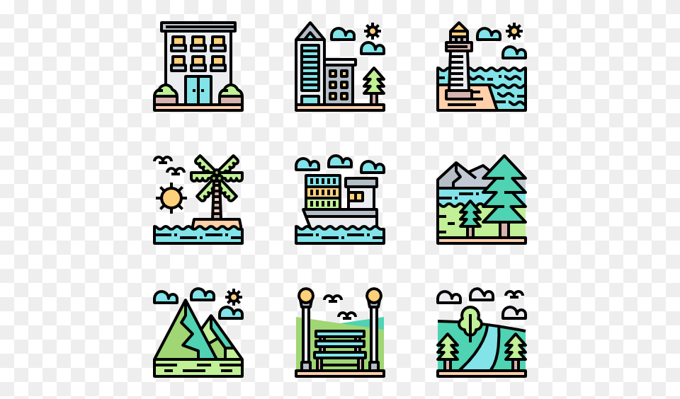 Landscape Icon Packs, Qr Code Free Transparent Png