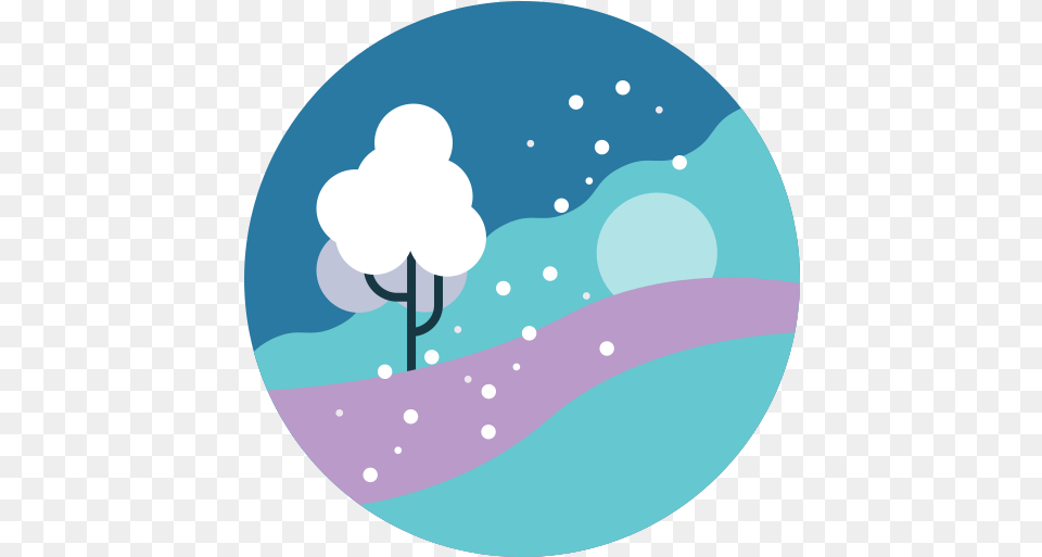 Landscape Outdoor Scenery Tree View Winter Icon, Nature, Outdoors, Night, Astronomy Png Image