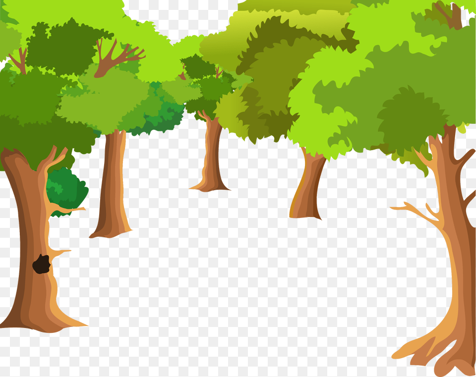 Landscape Painting Cartoon Drawing Forest Cartoon Background, Grove, Vegetation, Tree, Plant Free Transparent Png