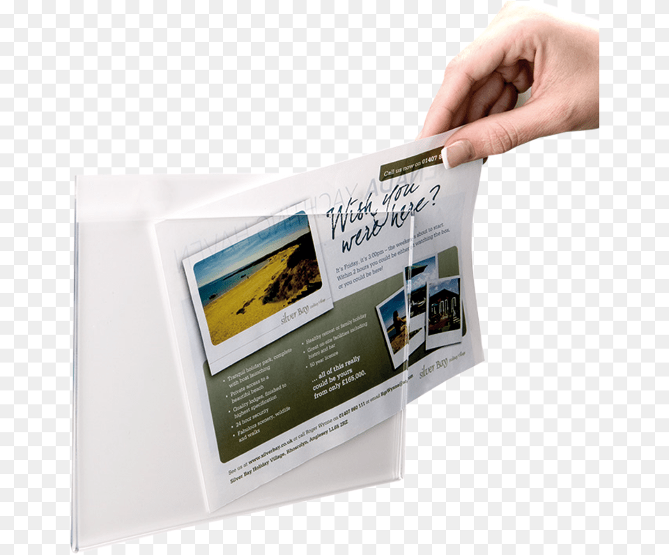 Landscape Paper Holder Pockets With Holes 1 Standard Paper Size, Advertisement, Poster Png Image