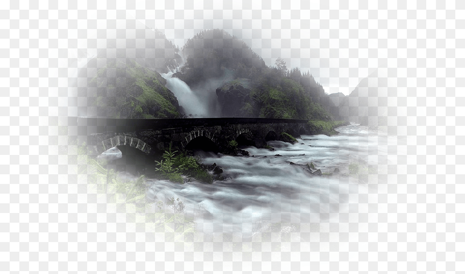 Landscaping Drawing Waterfall, Arch, Vegetation, Scenery, Plant Free Transparent Png