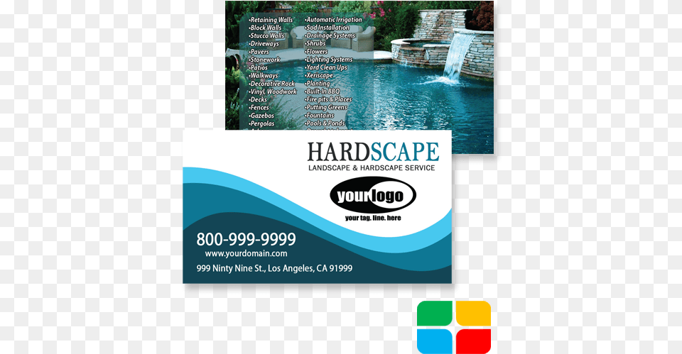 Landscaping Templates Service Print Ads Hardscape And Landscaping Business Cards, Advertisement, Poster, Paper, Text Free Png Download