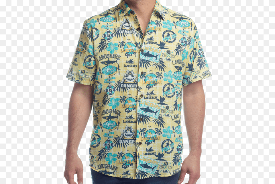 Landshark Icons Shirt Shirt, Beachwear, Clothing, Sleeve, Adult Free Transparent Png