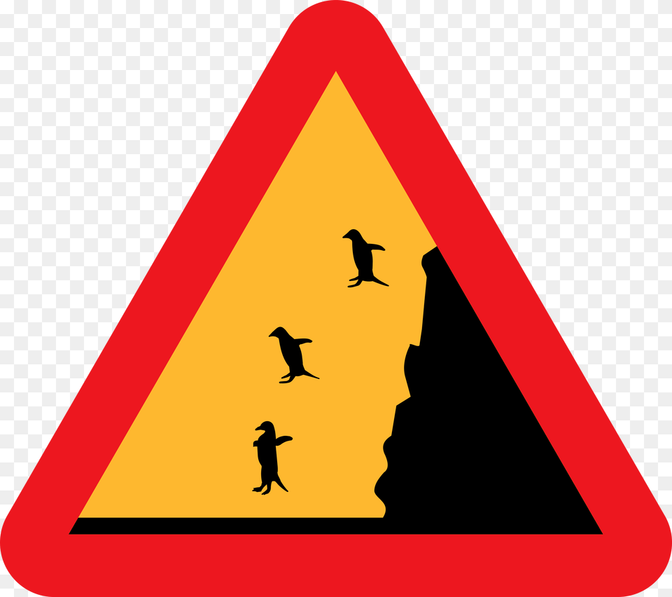 Landslide Sign, Symbol, Road Sign, Animal, Bird Png Image