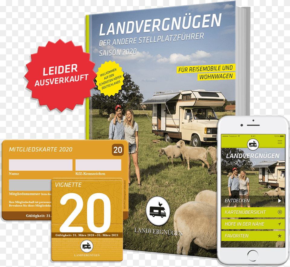 Landvergngen 2020 Buch Vignette U0026 App Deutschland Mobile Phone, Advertisement, Poster, Person, Mammal Png