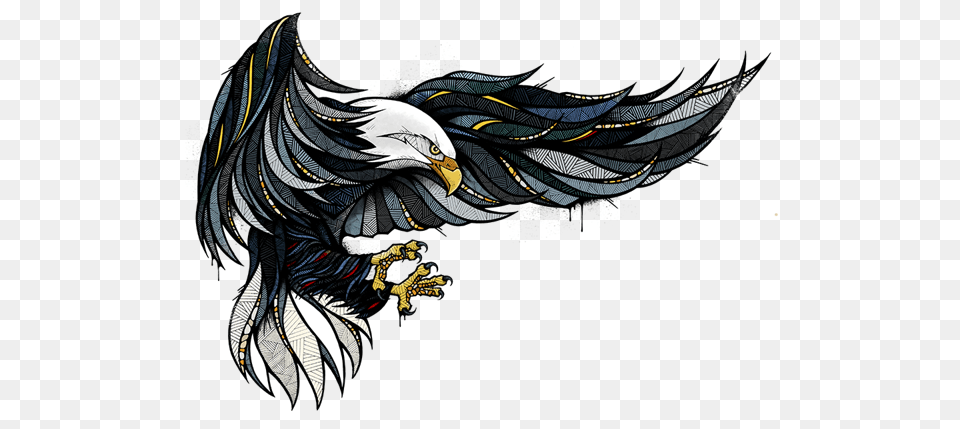 Landyachtz Longboard Graphics, Animal, Bird, Eagle, Bald Eagle Png Image