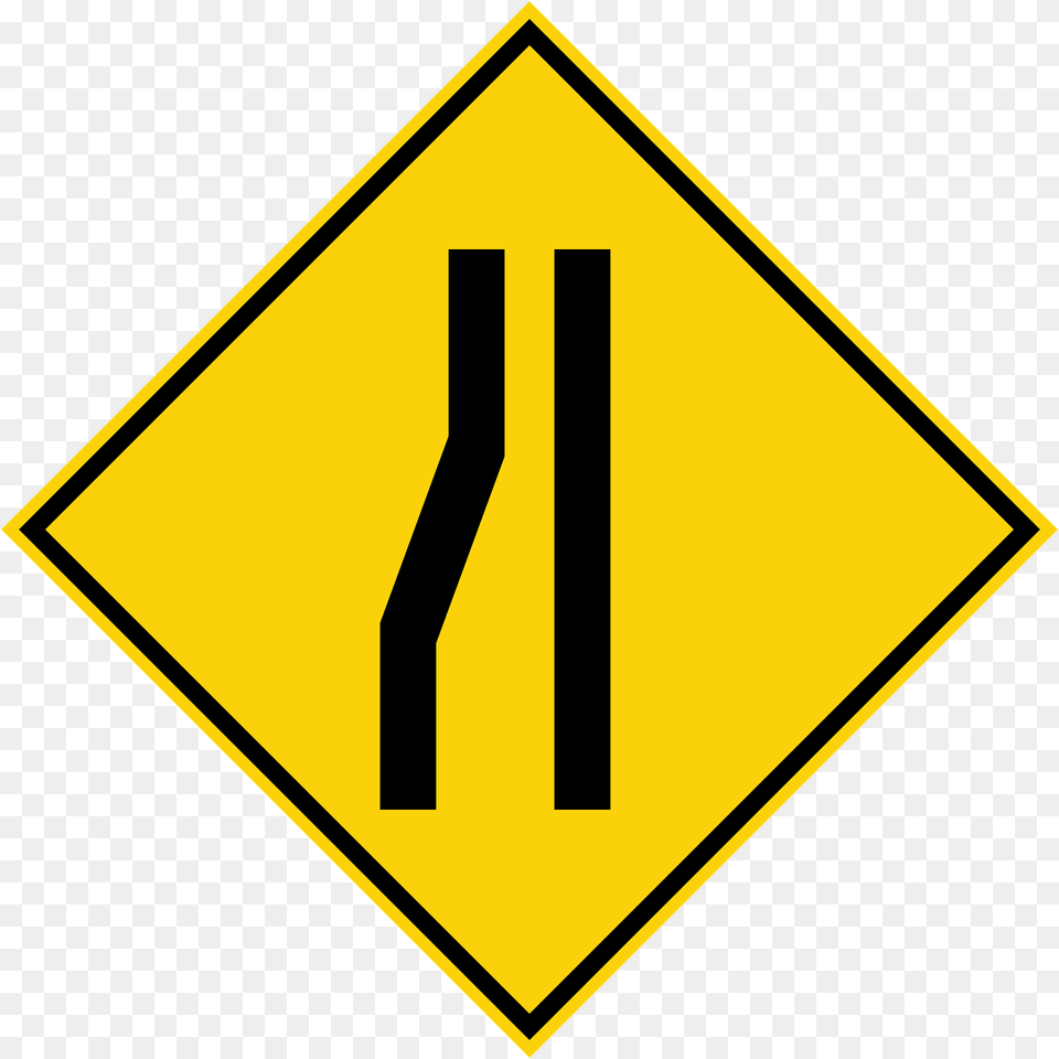Lane Ends Ahead Sign In Malaysia Clipart, Symbol, Road Sign, Blackboard Png Image