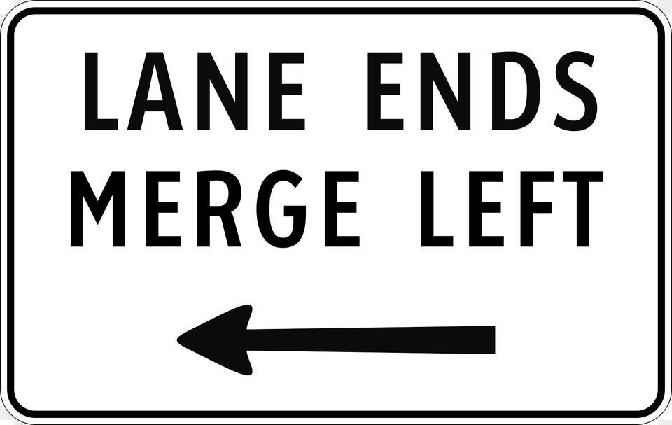 Lane Ends Ahead Sign In Philippines Clipart, Symbol, Road Sign Free Png Download