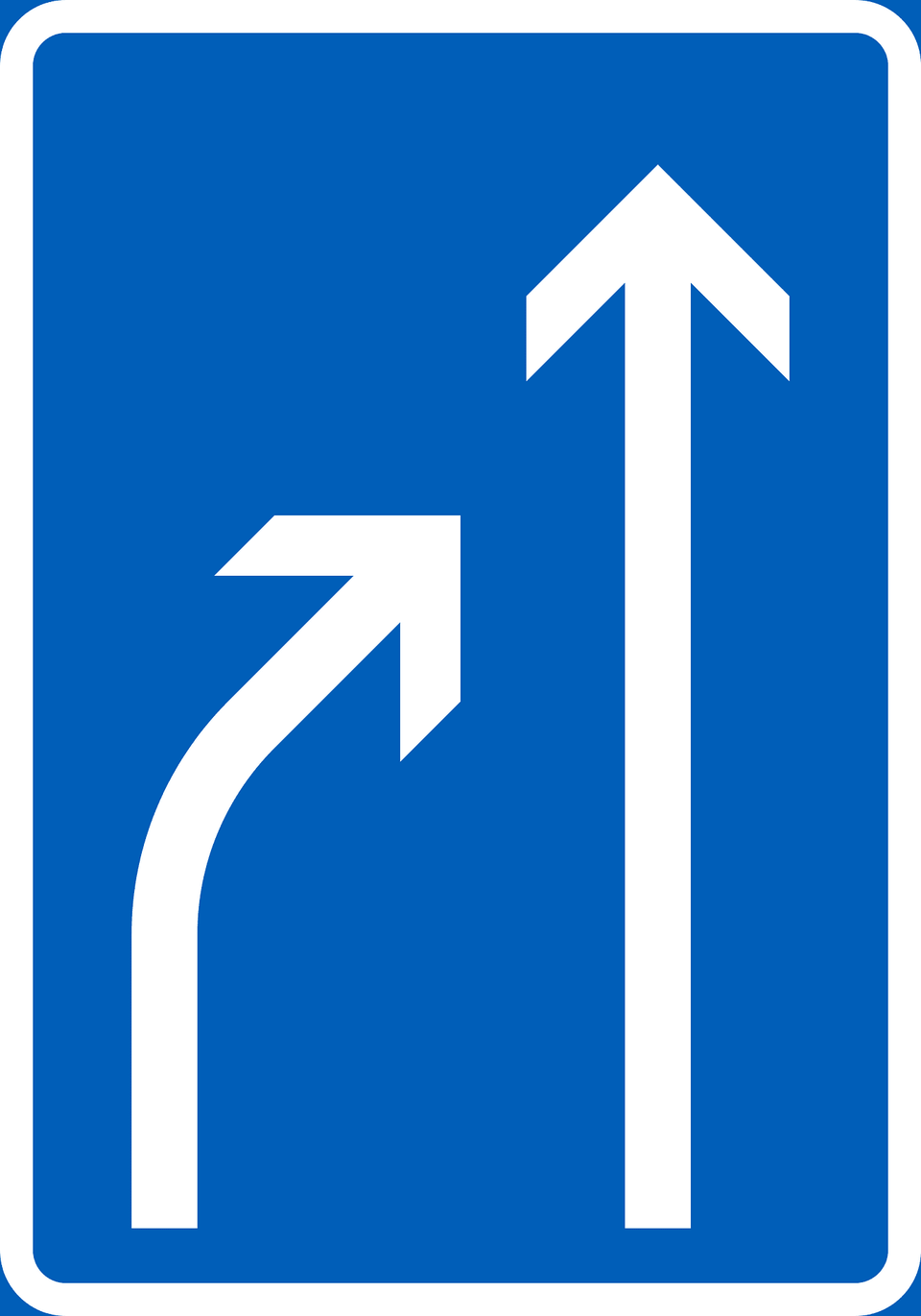 Lane Ends Sign In Finland Clipart, Symbol, Road Sign Free Png