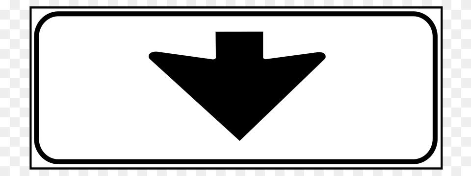 Lane Sign An Overhead Sign Applies Only To Te Lane Pointed Out By This Arrow Clipart, Symbol, Triangle, First Aid Free Png Download