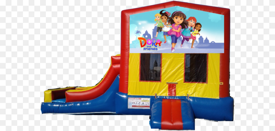 Lanes Side Slide Jumper Dora And Friends 2016 Coffret Dvd Dvd Zone, Inflatable, Child, Female, Girl Png