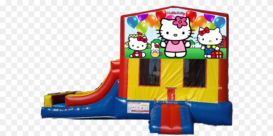 Lanes Side Slide Jumper Hello Kitty 180day Customized Collectables Hello Kitty Glass Square Ashtray, Inflatable, Play Area, Indoors, Baby Free Transparent Png