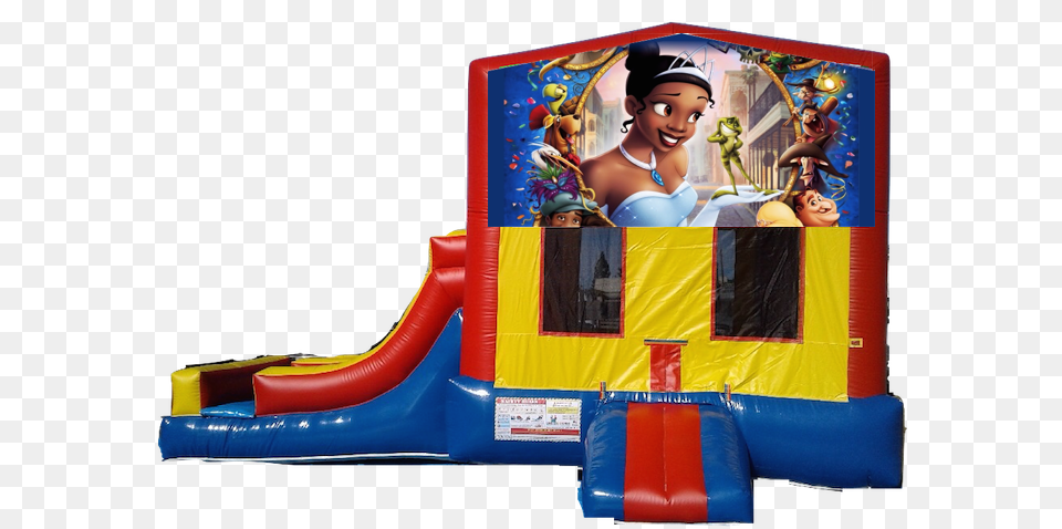Lanes Side Slide Jumper Princess And The Frog 180day Princess And The Frog, Inflatable, Adult, Female, Person Free Png Download