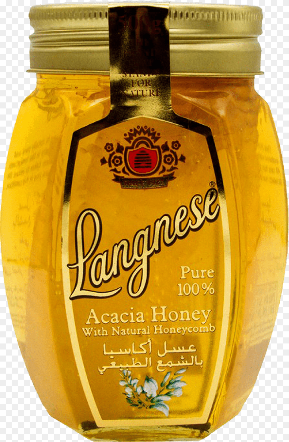 Langnese Honey Acacia With Honeycomb 500 Gm Langnese Honey, Food, Can, Tin Png