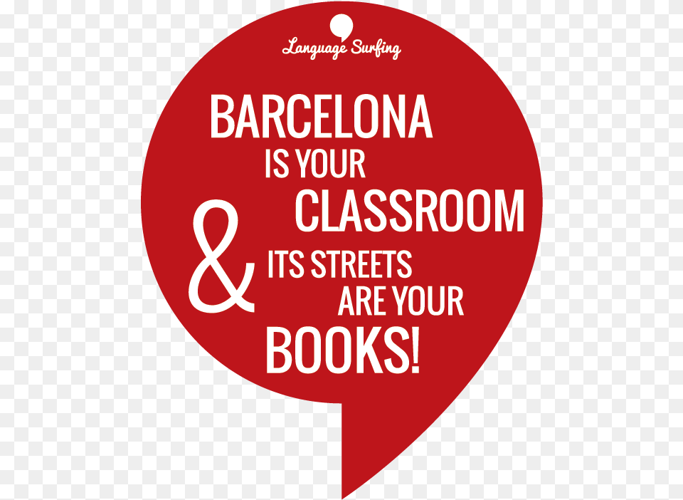 Language Surfing Spanish Class In Barcelona Barcelona Circle, Text, Disk Free Transparent Png